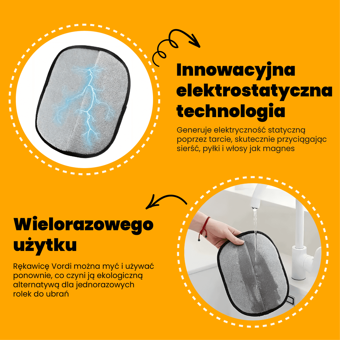 Magiczna rękawica VORDI - koniec z uciążliwą sierścią zwierząt